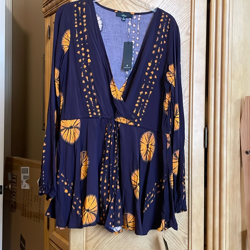 Lulu's Elegant Gold and Purple Jumpsuit